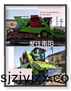 南陽客(ke)戶(hu)訂購(gou)的(de)穗莖兼(jian)收(shou)玉(yu)米(mi)收(shou)穫(huo)機(ji)髮貨(huo)中(zhong)
